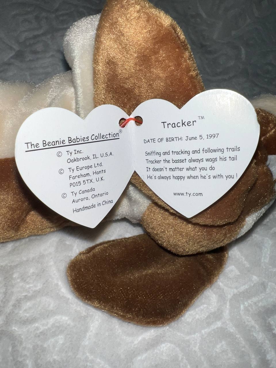 *RARE* MINT Tracker 1997 Beanie Baby With Tag in Pristine Condition