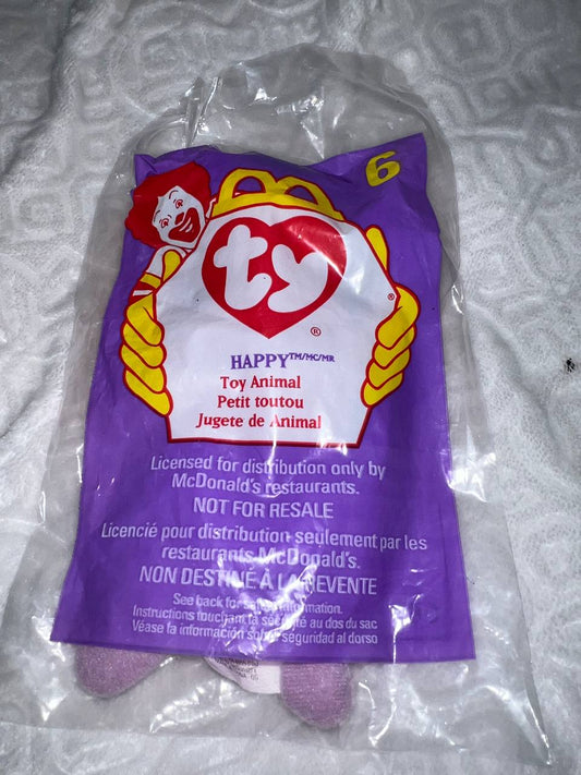 *RARE* MINT Happy Beanie Baby With Tag in Pristine Condition