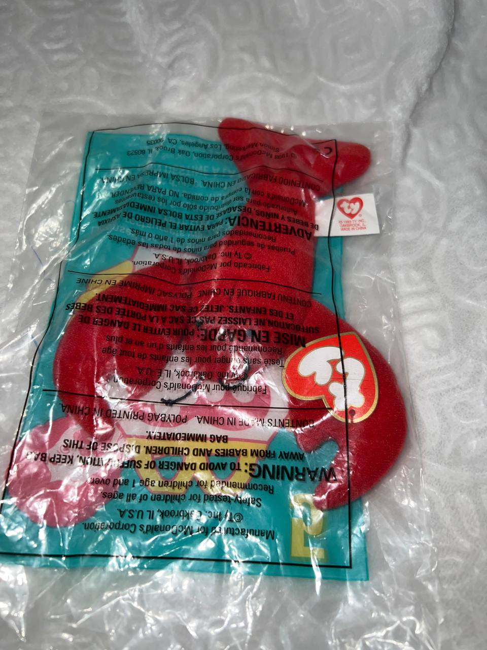 *RARE* MINT Pinchers Beanie Baby With Tag in Pristine Condition