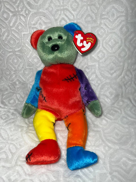 *RARE* MINT Frankenteddy 2001 Beanie Baby With Tag in Pristine Condition