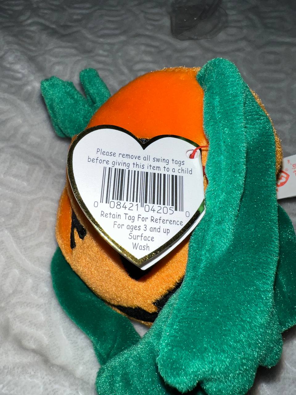 *RARE* MINT Pumkin 1998 Beanie Baby With Tag in Pristine Condition