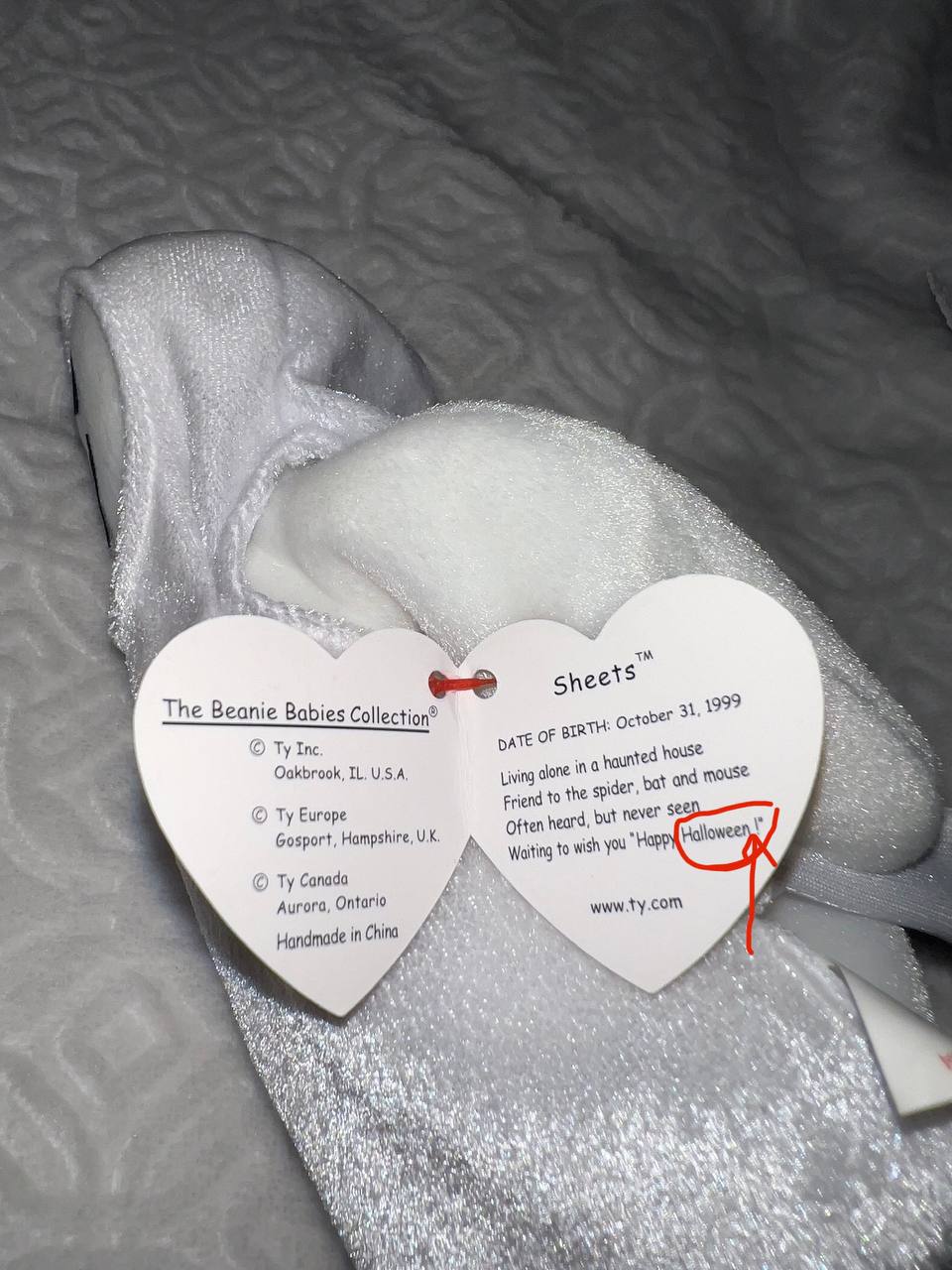 *RARE* MINT Sheets 1999 Beanie Baby With Tag in Pristine Condition